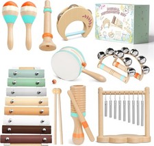 Baby Musical Instruments -Wooden Montessori Toys Musical Toys for Toddlers 1-3