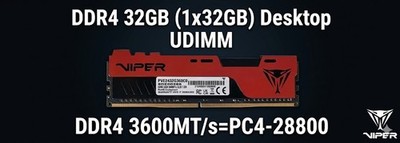 32GB Patriot Viper Elite II Red DDR4-3600 CL20 Single-Modul (1x32GB)