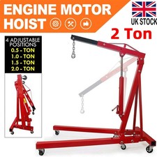 2 Ton Hydraulic Folding Engine Crane Hoist Lift Stand Lifting Garage Workshop UK