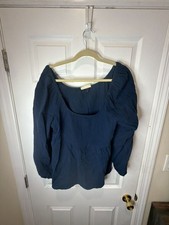 Universal Thread Womens Navy Blue Long Sleeve...