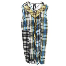 MARC JACOBS Women's Checkered Sleeveless Silk Dress Size 12 Multi
