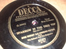 78RPM Decca 27477 Bing Crosby, Sparrow inTree Top / Forsaking All Others V+