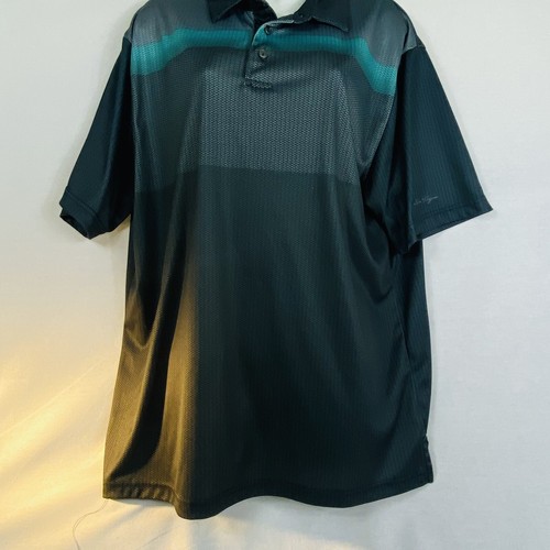 BEN HOGAN GOLF POLO PERFORMANCE SHIRT MEN'S L 100% POLYESTER GREY BLUE - Picture 7 of 12