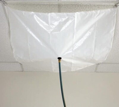 Emergency Roof Leak Diverter Tarp Kit 5x5 Ft With Hose – Stops Ceiling Water Damage
