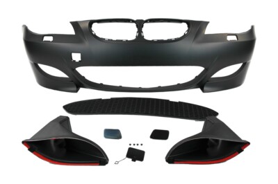 For 04-10 BMW E60 E61 5 Series, M5 Style Front Bumper w/o PDC w/ Air Duct