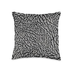 Animal Print Elephant Pattern Safari Africa Nature Lover Throw Pillow 16x16 M...