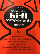 MHF-178 HI-FI SAMS MANUAL  EMERSON FISHER ONKYO SILVER MARSHALL SONY SOUNDES NOS