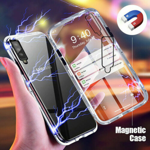 360 FRONT+BACK GLASS Magnetic Case For Samsung S24 S23 S25 Ultra A55 A54 A14 A56 - Picture 2 of 23
