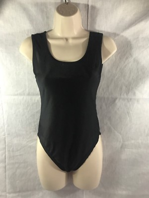 Plain Black Sexy Solid One Piece Bodycon Bodysuit Body Suit Size Large 8-10  NEW | eBay