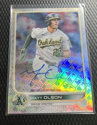 2022 Matt Olson A's Topps Chrome Mega Box Refractor Auto #CA-MO
