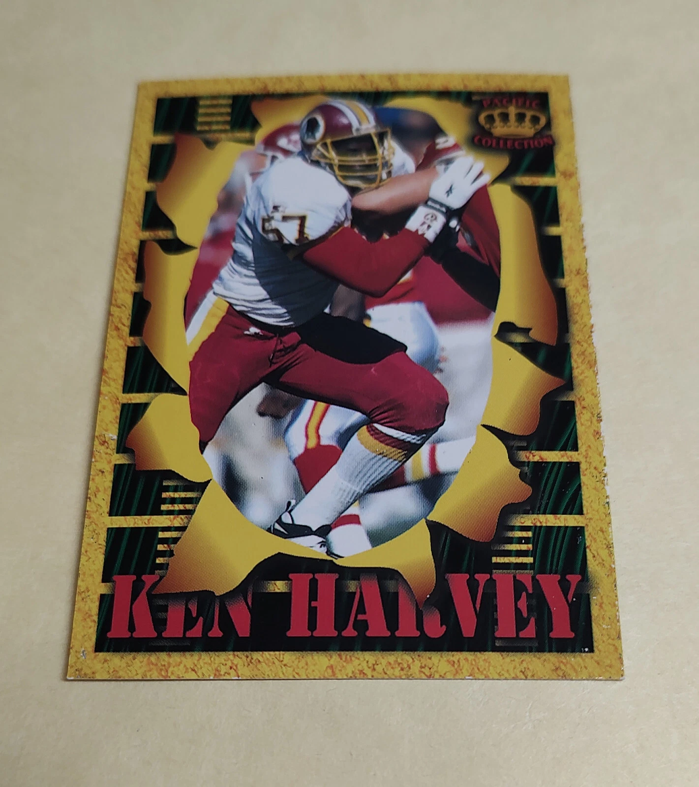 1996 Pacific Invincible Smash Mouth #177 Ken Harvey Washington redskins
