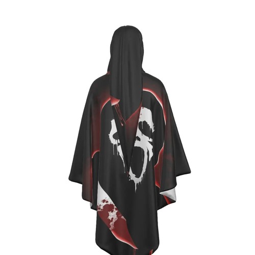 Unisex Umhang Halloween Kostüm Schrei Film Medium schwarz - Bild 2 von 4