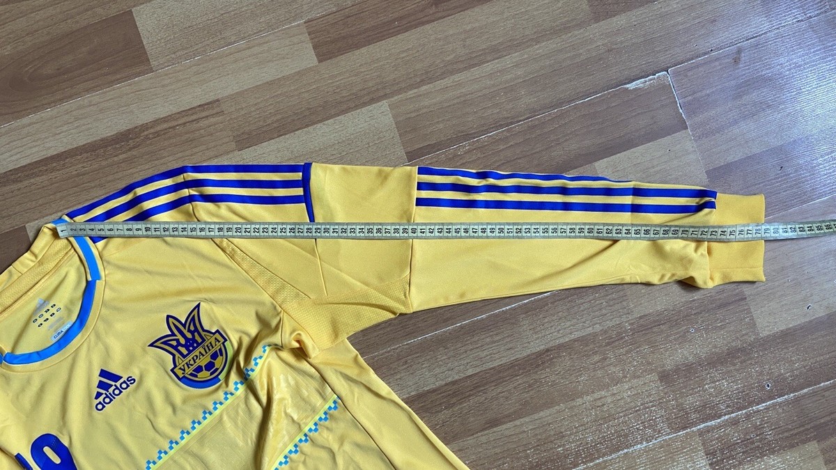 UKRAINE 2012 2013 HOME FOOTBALL SHIRT SOCCER JERSEY ADIDAS sz L