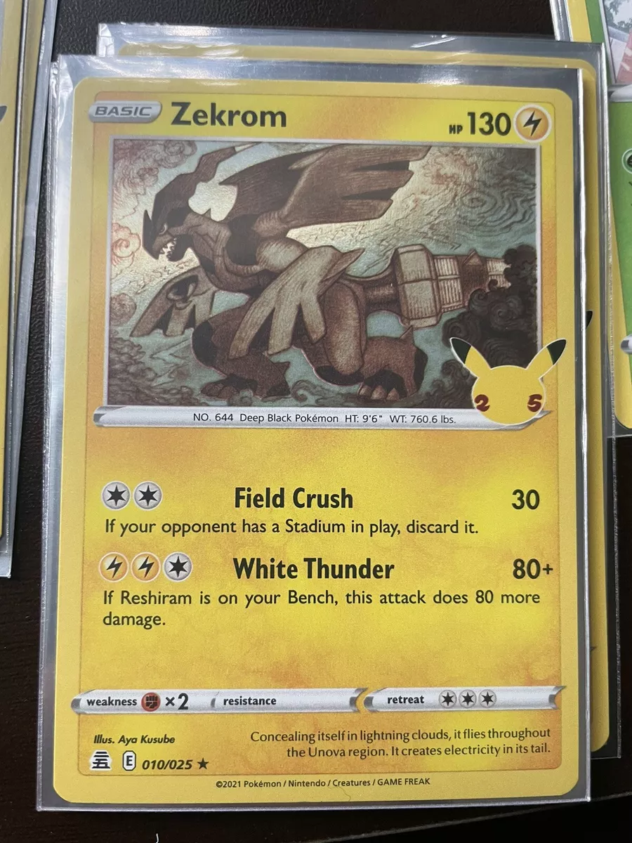 ZEKROM - 2021 Pokemon Celebrations 25th Anniversary Holo Foil Card 010/025