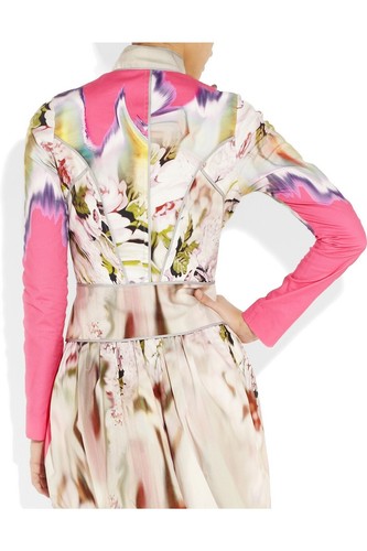 $ 2K Vera Wang mehrfarbig bedruckt Stretch Baumwolle Jacke & Rock Set, Gr. M Neu mit Etikett - Bild 8 von 13