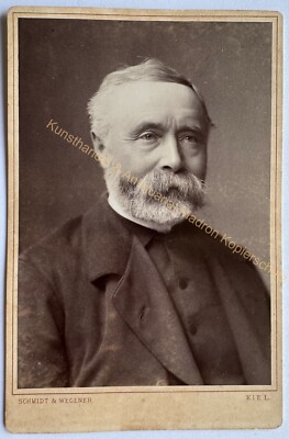 orig. KAB Foto Bild alt Fotografie um 1890 Mann Herr Kiel Schmidt Wegener