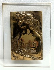 SCULTURA BASSORILIEVO FIGURA FEMMINILE BRONZO DORATO ATTR. Francesco Messina 900