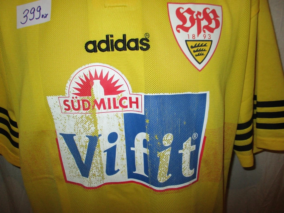 VfB Stuttgart Original Adidas Ausweich Trikot 1995/96 "Vifit Südmilch" Gr.XL - Bild 2 von 4