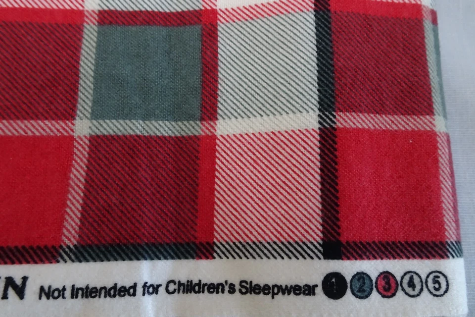 Cotton Flannel Fabric 1 yd 14" x 42" Red Grey White Plaid Check SNUGGLE Jo-Ann - Image 3 of 4