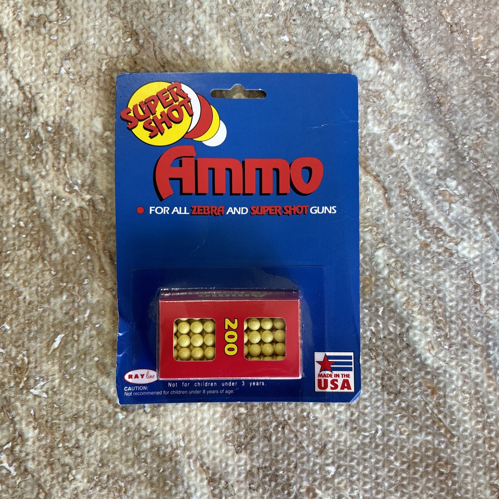 Vintage RayLine 200 AMMO PACK for Zebra II Super Shot Toy Pistol Gun NEW ON CARD