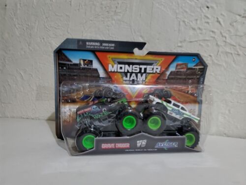 MONSTER JAM DOUBLES GRAVE DIGGER VS AVENGER 1:64 Collection - Picture 2 of 5
