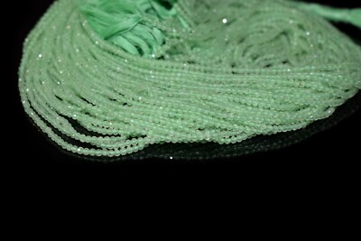 2 Strang 2-3 mm Grün Aventurin Facettiert Rund Perlen Natürlicher Edelstein L...