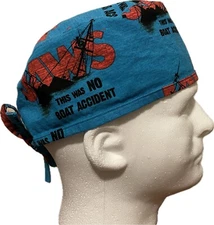 Jaws This Was No Boat Accident Scrub Hat Chemo Cap