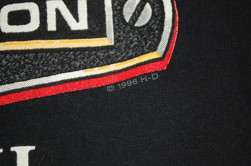 Harley Davidson Motorcycle Sleeveless Shirt Oak Lawn IL Vintage USA 1996 MEDIUM - Picture 5 of 12