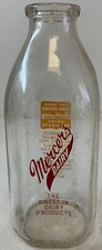 vintage MERCER'S DAIRY one quart milk bottle