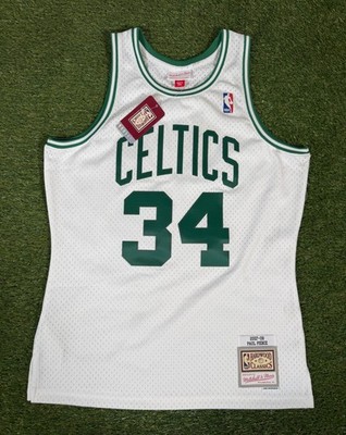 NWT Boston Celtics Paul Pierce #34 Retro Authentic Swingman NBA Basketball Med.