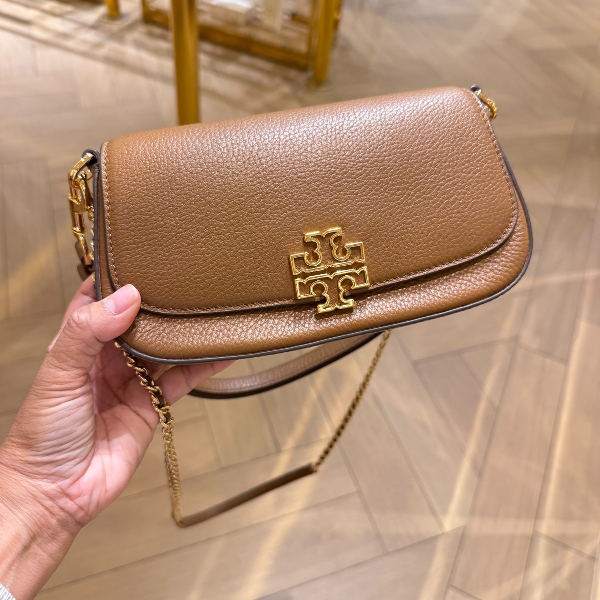 Tory Burch Britten Convertible Crossbody Bag 138772 Moose, $525 | eBay