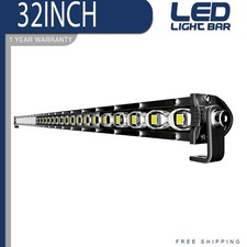 90W Single Row LED Light Bar 32in/34in Combo Beam Roof Bumper Lighting for Truck
