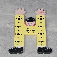 Letter H Vtg Clowns Painted Alphabet Wooden Names Signs Spellout Colorful