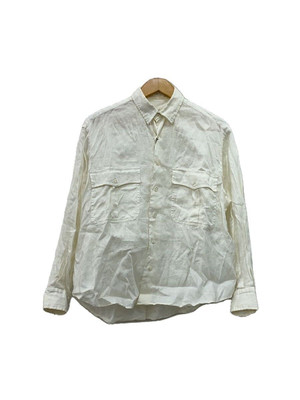 Porter Classic Long Sleeve Shirt Roll Up XS Linen White Used Porter Classic Long Sleeve Shirt Roll Up XS Linen White Used
