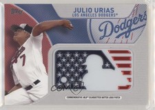 2017 Topps MLB Independence Day Silhouetted Batter Logo Julio Urias Patch 1h1