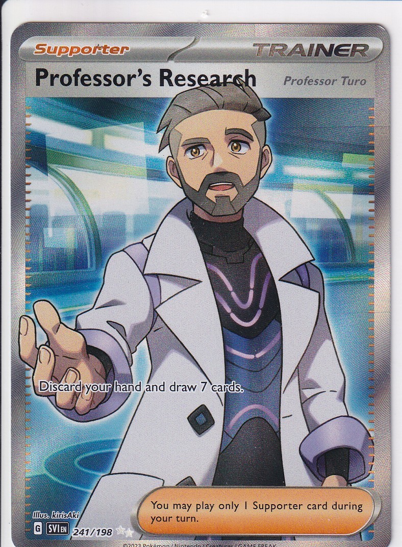 Pokémon TCG Professor's Research (Professor Turo) Scarlet & Violet 241/198