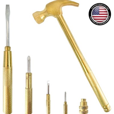 Compact 6-in-1 Multitool Hammer with Non-Slip Grip - Perfect for Every Project