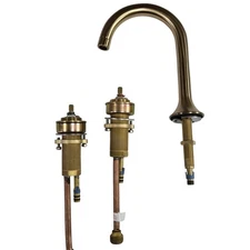 Signature Hardware 466426 Lentz Widespread Bathroom Faucet  - Brushed Gold