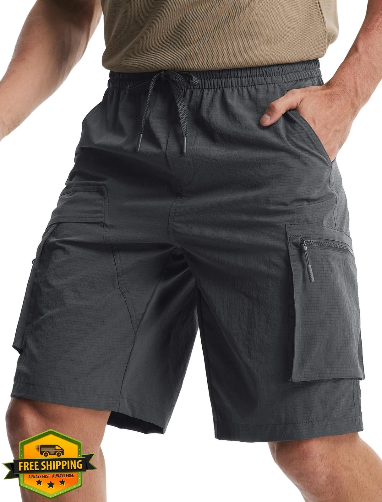 Libin Men's Quick Dry Cargo Hiking Shorts Breathable Travel