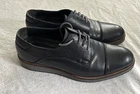 Giovane G. Designer Men 's Navy Blue Leather Lace Up Oxford Dress Shoes Size 40
