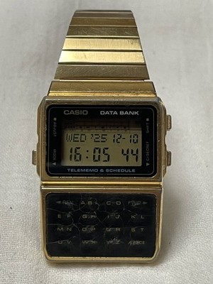 Casio DBC-610 Data Bank Calculator Watch gold Working