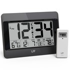 Lff Atomic Clock, Digital Wall Clock Battery Operated, Desk Alarm Clock with .
