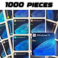 1000x Windows 11 Pro Holographic Desktop / Laptop sticker label (NEW)