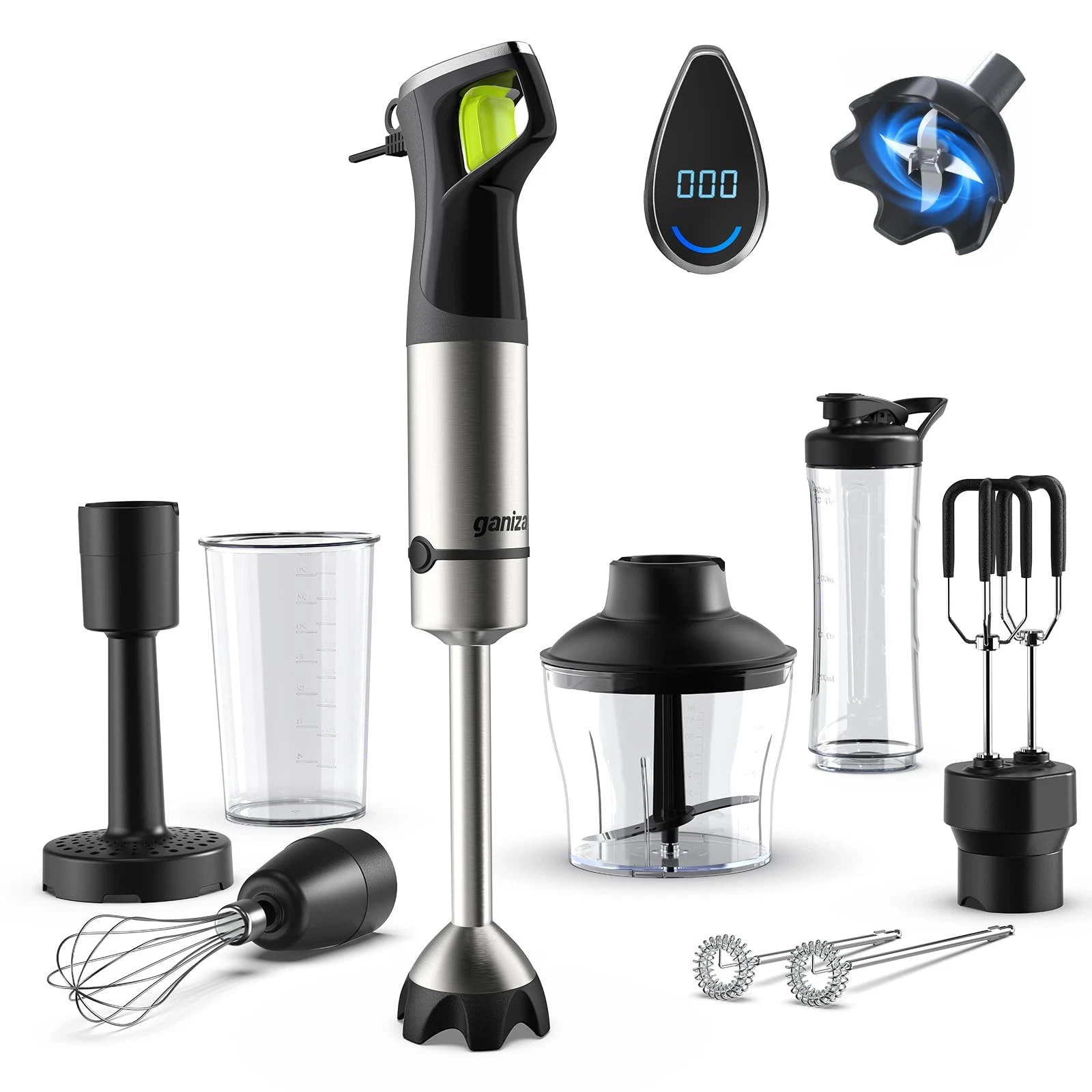 Immersion Blender, Max 1200W Heavy Duty Hand Blender with Time Display & Vari...
Opens in a new wind