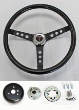 67-68 Gto Firebird Lemans Tempest Bonneville Black On Black Steering Wheel 15 67-68 Gto Firebird Lemans Tempest Bonneville Black On Black Steering Wheel 15