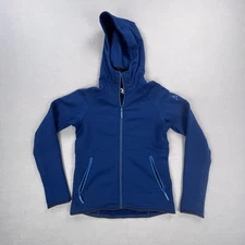 Arc'teryx Jacket Womens Small Blue Hooded Full Zip Fleece Lined Warm Softshell