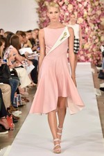 RUNWAY. Oscar de la Renta Virgin Wool Midi Length Dress Size: M | US 8