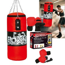 Kids 4FT Heavy Duty Punching Bag ADULT HANGING Kick Boxing MMA Fitness Training