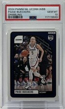 Paige Bueckers Rookie PSA 10 -2024 Panini UConn NIL ‘White Jersey-Dribbling’