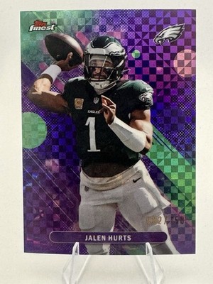 2025 Topps Finest JALEN HURTS Common Purple Geometric Refractor /150 Eagles